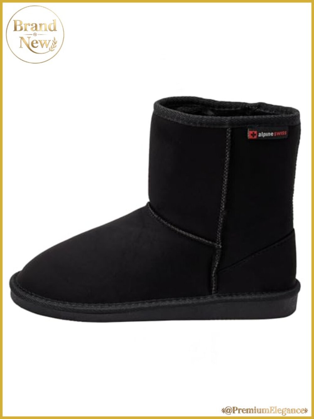 Faux Suede Sherpa Lined Short Winter Boots Anti-Slip Ankle Boots